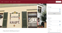 Desktop Screenshot of hotelhaupt.de